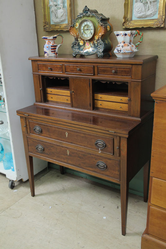 SECRETARY. Walnut with three top