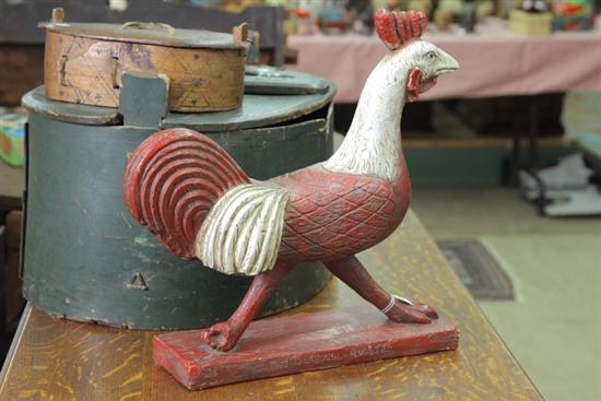 CAROUSEL ROOSTER. Cast iron and