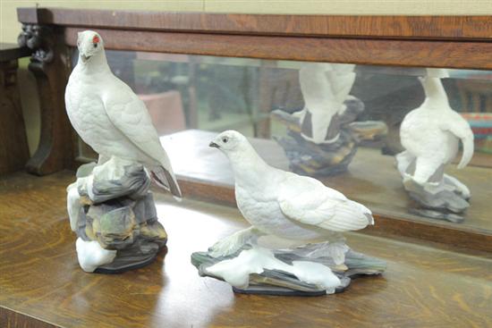 PAIR OF BOEHM BIRDS. Ptarmigan birds