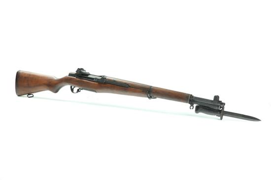 SPRINGFIELD MI RIFLE WITH BAYONET. SN#498026.