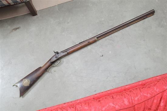 HALF STOCK PERCUSSION RIFLE. Marked
