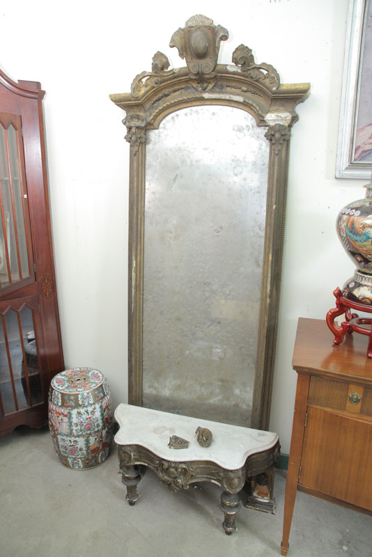 PIER MIRROR. Large gilt carved pier