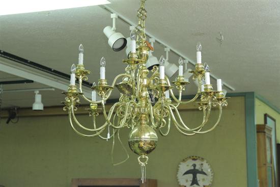 NULCO BRASS CHANDELIER. Contemporary