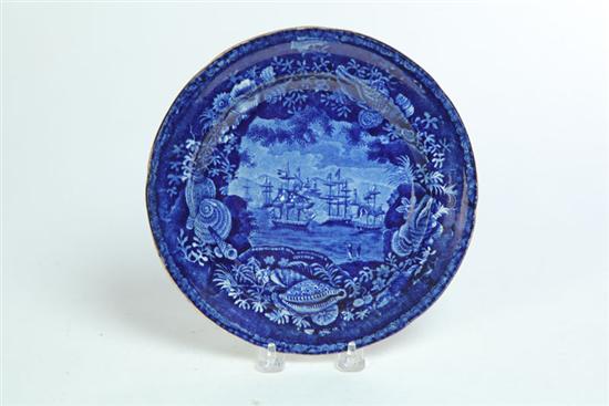 HISTORICAL BLUE STAFFORDSHIRE PLATE  10b06e