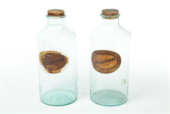 TWO APOTHECARY JARS.  American  mid