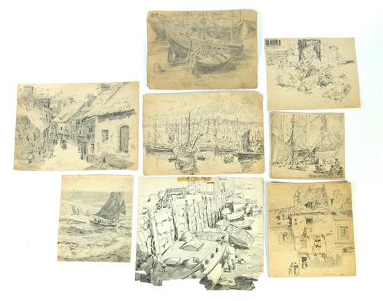 EIGHT SKETCHES BY SIGURD SKOU (NEW