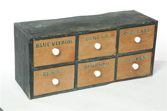 APOTHECARY CHEST.  American  19th