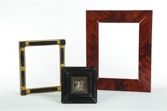 TWO FRAMES AND A NEEDLEWORK.  American