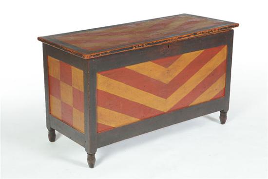 DECORATED BLANKET CHEST American 10b139