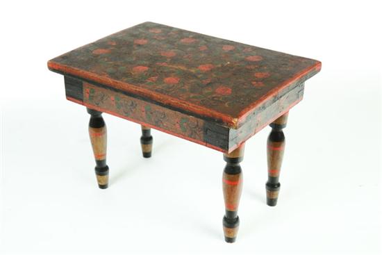 DECORATED STOOL Possibly Pennsylvania 10b152