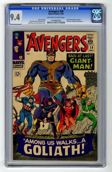 469Avengers #28 CGC 9.4 Marvel