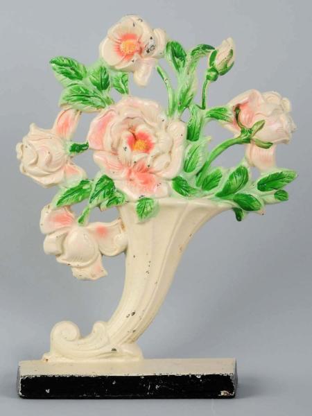 Cast Iron Roses in Slant Vase Flower 10d9ab