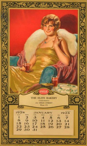 1928 Coca Cola Distributor Calendar  10d9b9