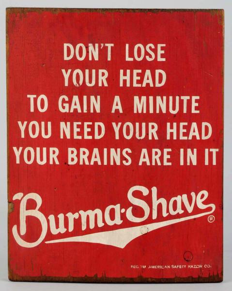 Wooden Burma-Shave Advertising Sign.