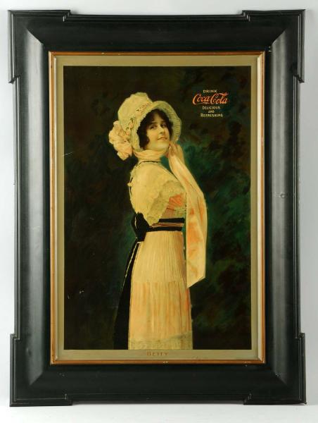 Self-Framed Tin Coca-Cola Betty