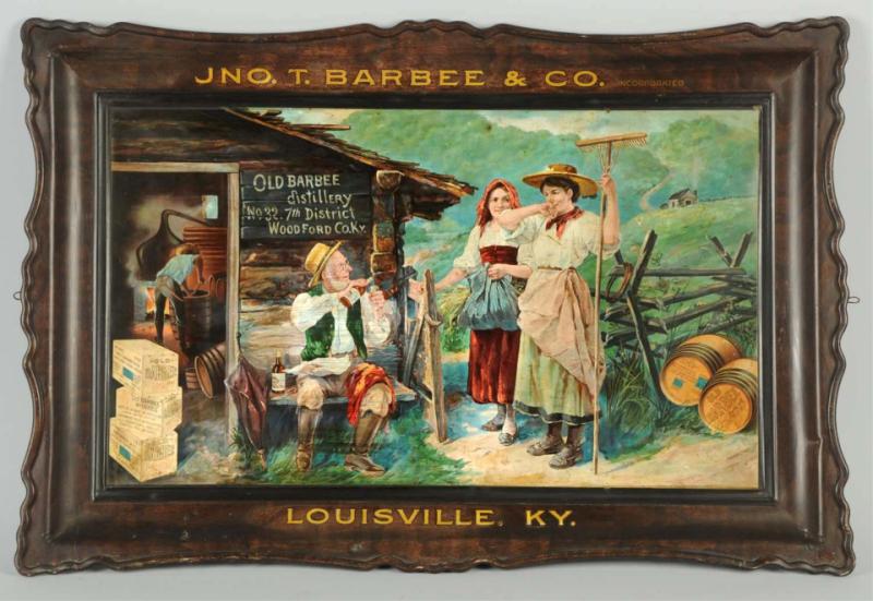 JNO T Barbee Co Whiskey Sign  10d9e3