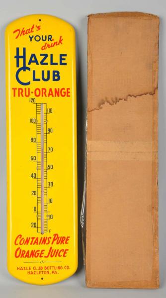 Tin Hazel Club Thermometer 1940s  10da04