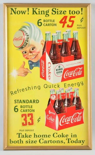 Cardboard Coca-Cola Spire Boy Poster.