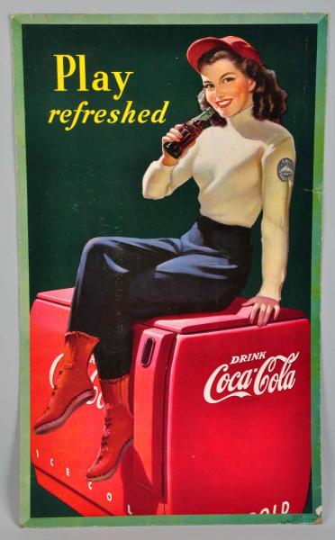 Cardboard Coca-Cola Poster. 
1948.