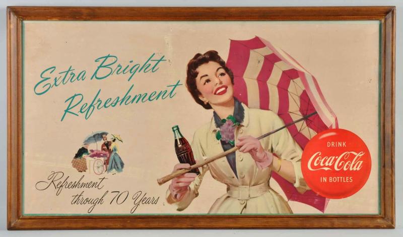 Cardboard Coca-Cola Horzontal Poster.