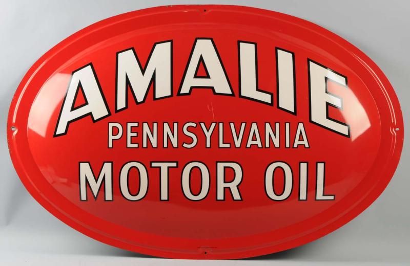 Tin Tin Amalie Motor Oil Sign  10da81
