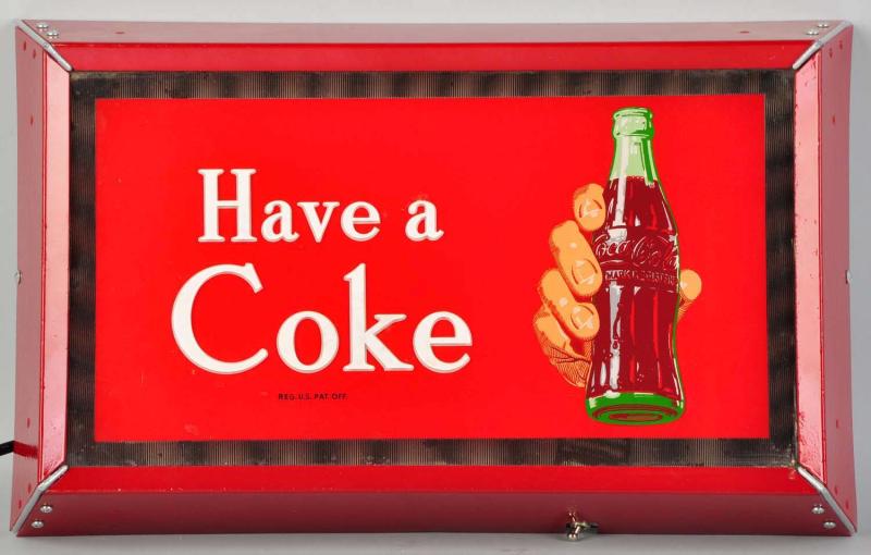 Coca-Cola Lighted Sign. 
1950s. Displays
