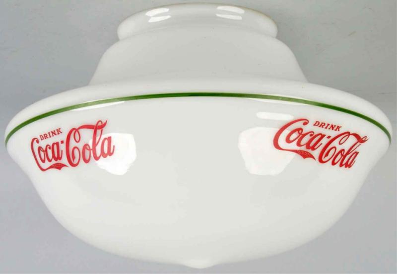 Milk Glass Coca-Cola Light Globe. 
1930s.