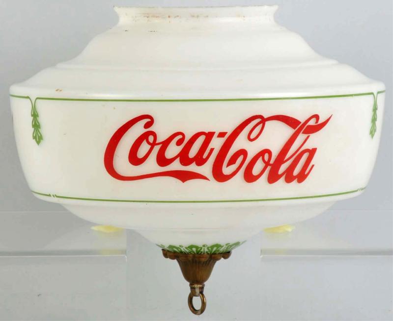 Coca-Cola Milk Glass Shade. 
1930s.