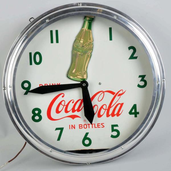 Coca Cola Rocking Bottle Neon Clock  10dad0