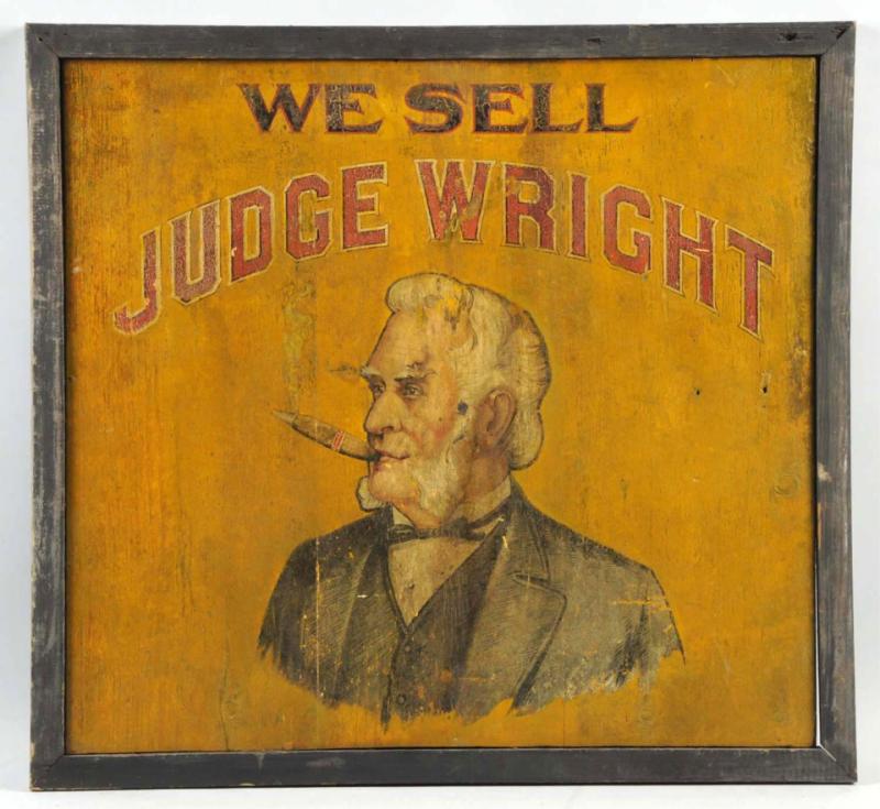 Judge Wright Cigar Sign 1890s 10dae9