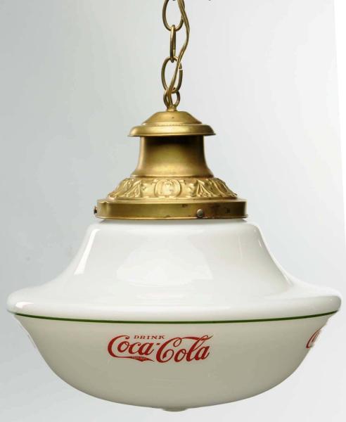 Large Coca Cola Milk Glass Globe  10daf2