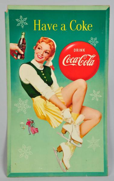Cardboard Coca Cola 2 Sided Poster  10daef
