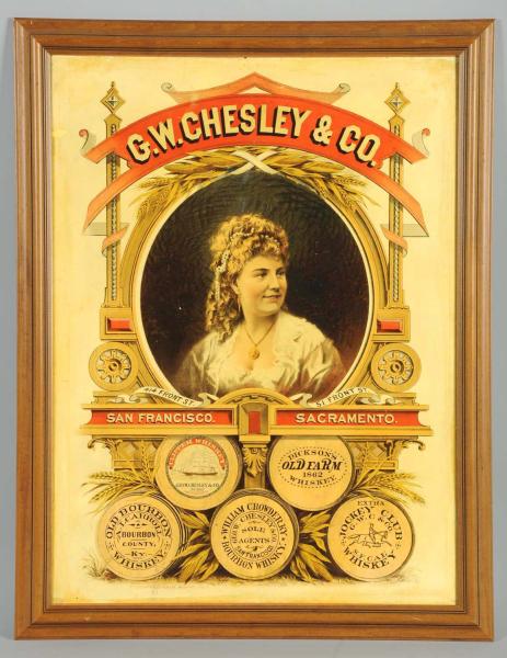 Tin Litho G.W. Chesley & Company Whiskey