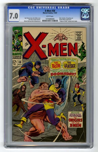 X-Men #38 CGC 7.0 Marvel Comics 11/67.