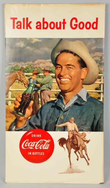 Cardboard Coca-Cola Poster. 
1956.