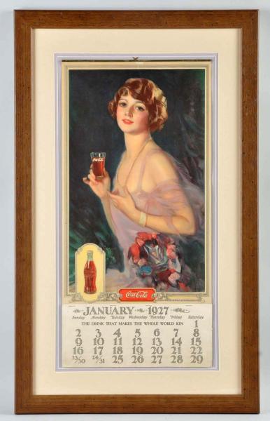 1927 Coca Cola Calendar Framed 10db58