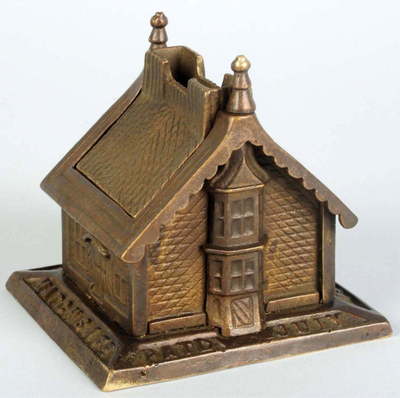 Brass Cottage/House Figural Match