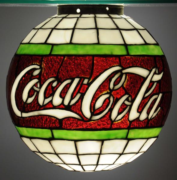 Rare Leaded Glass Coca-Cola Hanging