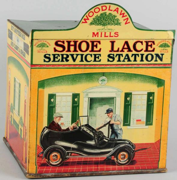 Tin Shoe Lace Service Station Display  10db95