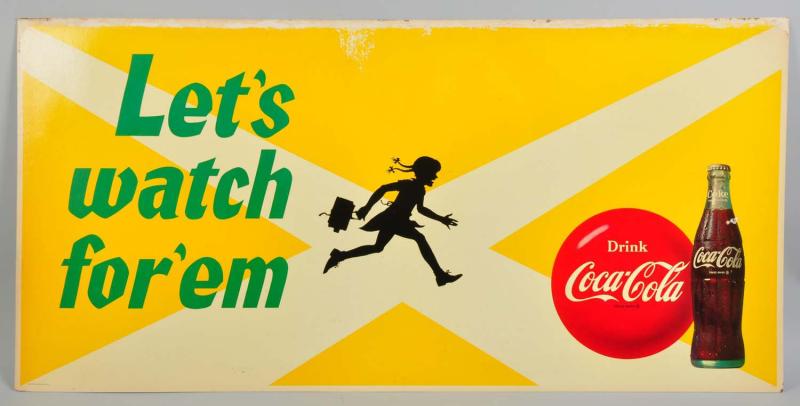Cardboard Coca-Cola Truck Poster. 
1950s.