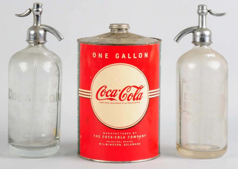 Coca-Cola Seltzer Bottles & Syrup