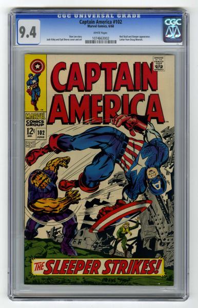 Captain America #102 CGC 9.4 Marvel
