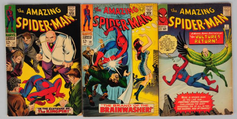 Lot of 3 Silver Age Spider Man 10dbd1