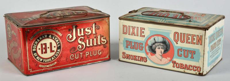 Lot of 2 Tobacco Lunchbox Tins  10dbdd