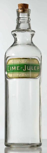 Lime-Julep Label under Glass Syrup