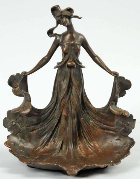 Vienna-Style Bronze Woman Figural Ashtray.