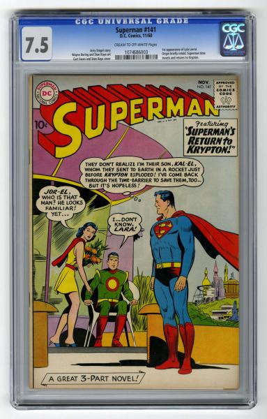 Superman #141 CGC 7.5 D.C. Comics 11/60.