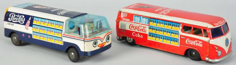 Pepsi-Cola & Coca-Cola Toy Vans. 
Late