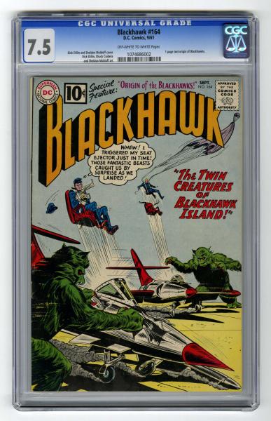 Blackhawk 164 CGC 7 5 D C Comics 10dc3b