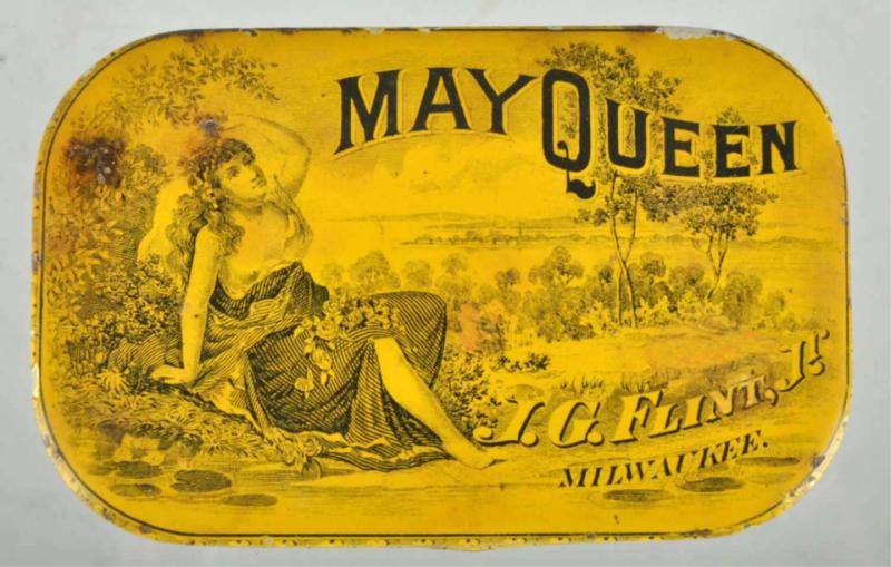 May Queen Flat Pocket Tobacco Tin.